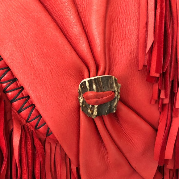 Vintage Leather Fringed Shoulder Bag 🌶🥊 - Picture 3 of 11